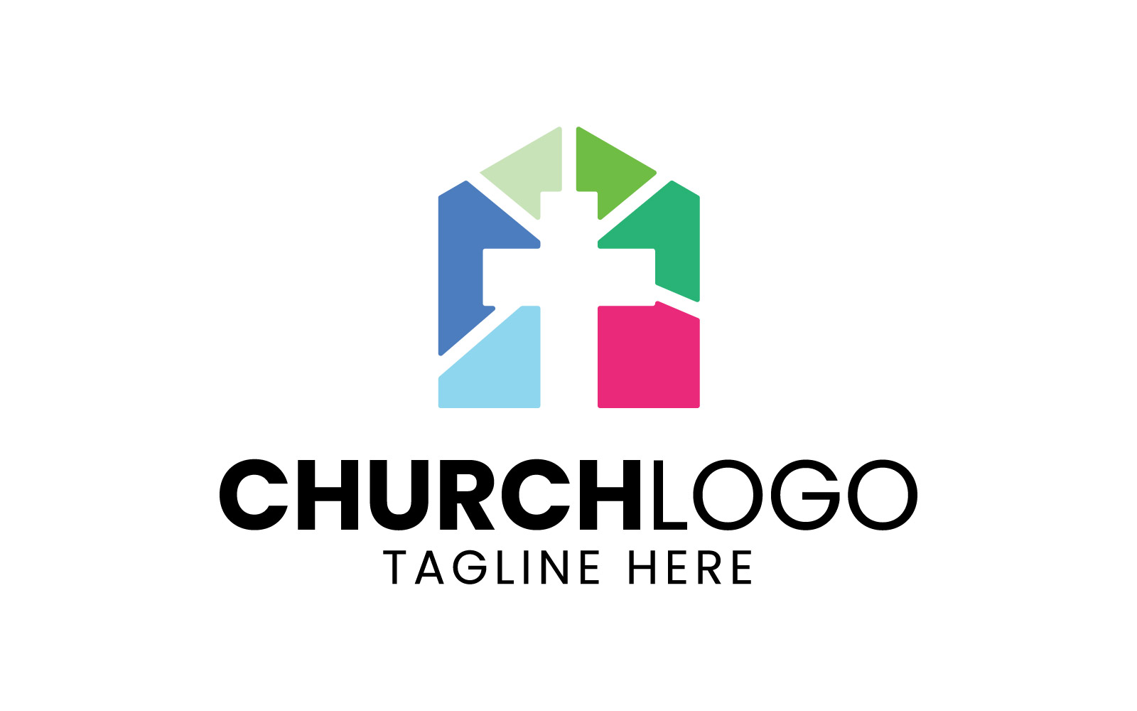Church Logo - Colorful Mosaic Logo