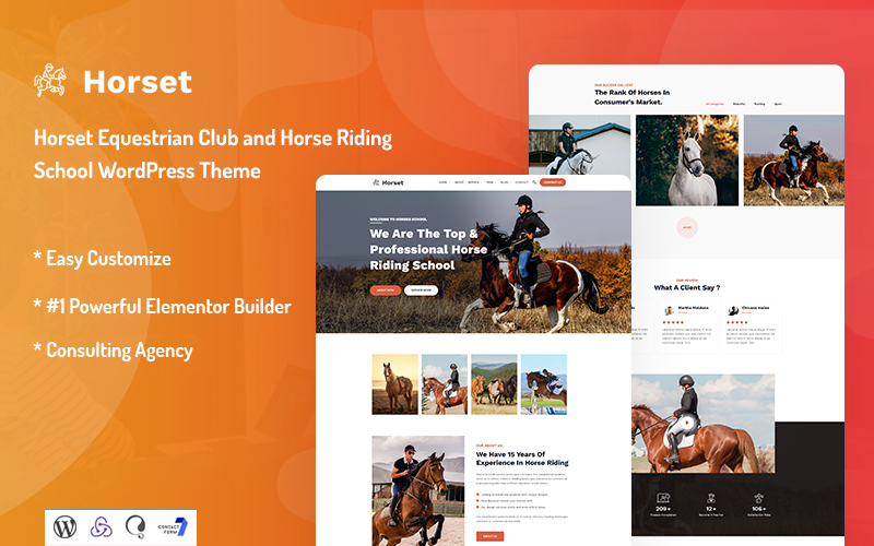 Horset - Equestrian Club and Horse Riding School WordPress Theme