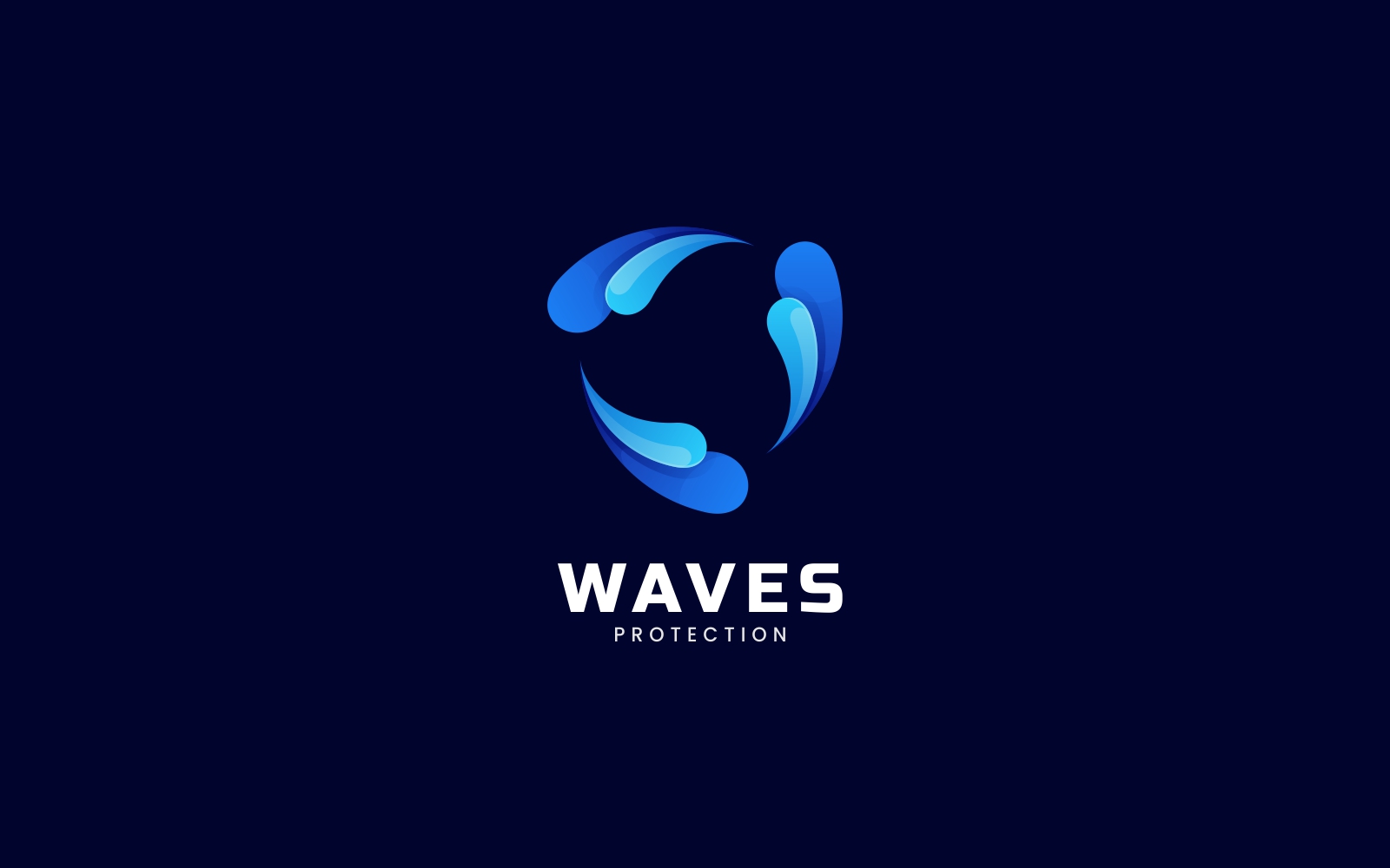 Waves Gradient Color Logo Style