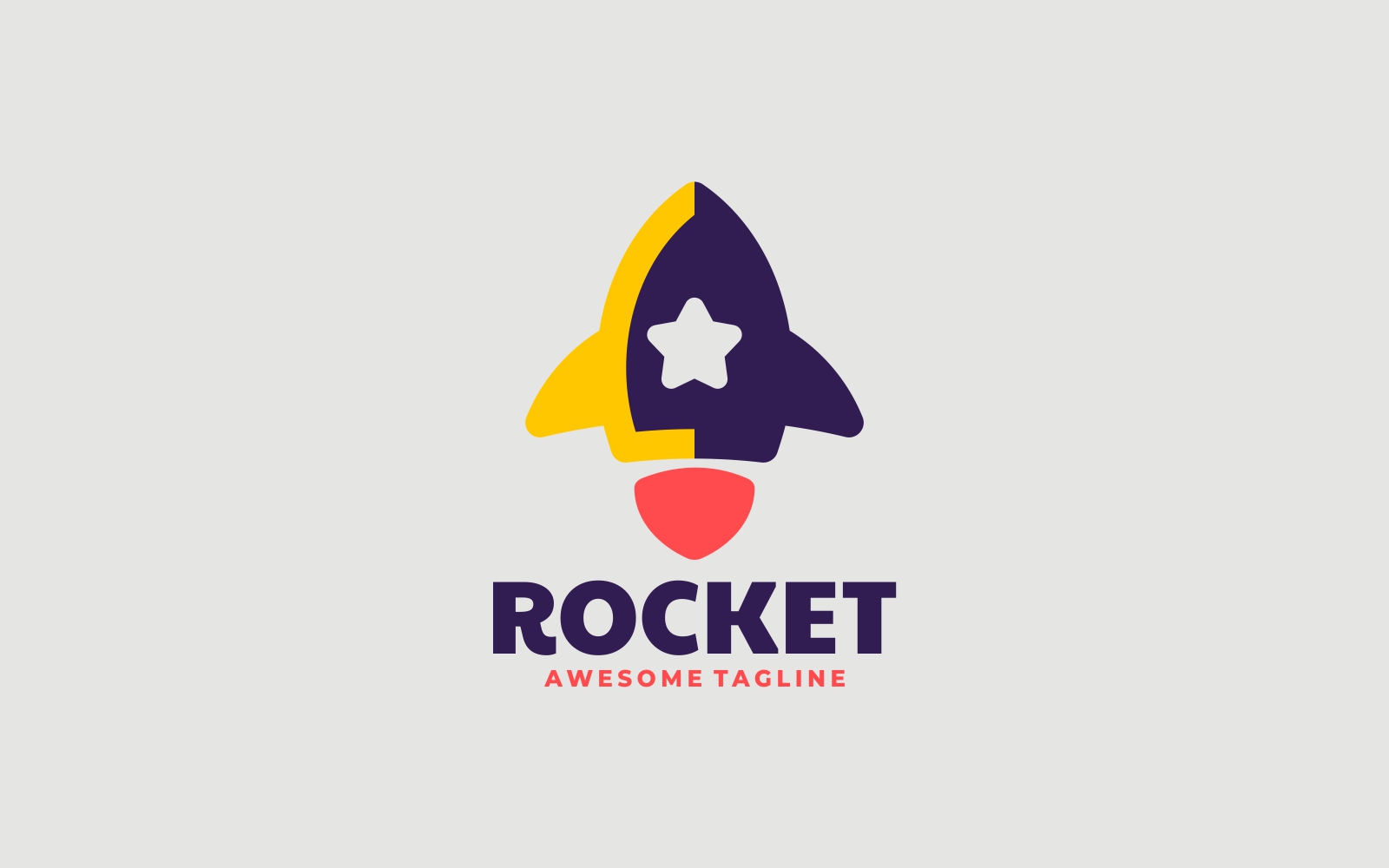 Rocket Simple Logo Design