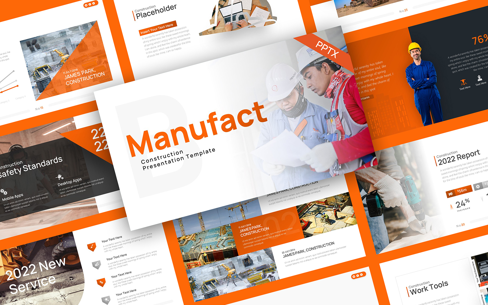 Manufact Construction PowerPoint Template