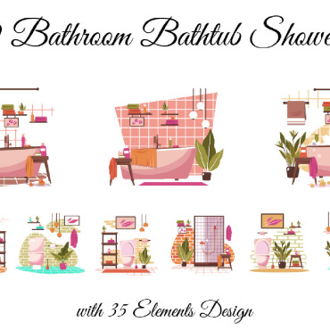 Bathroom Decoration Illustrations Templates 249220