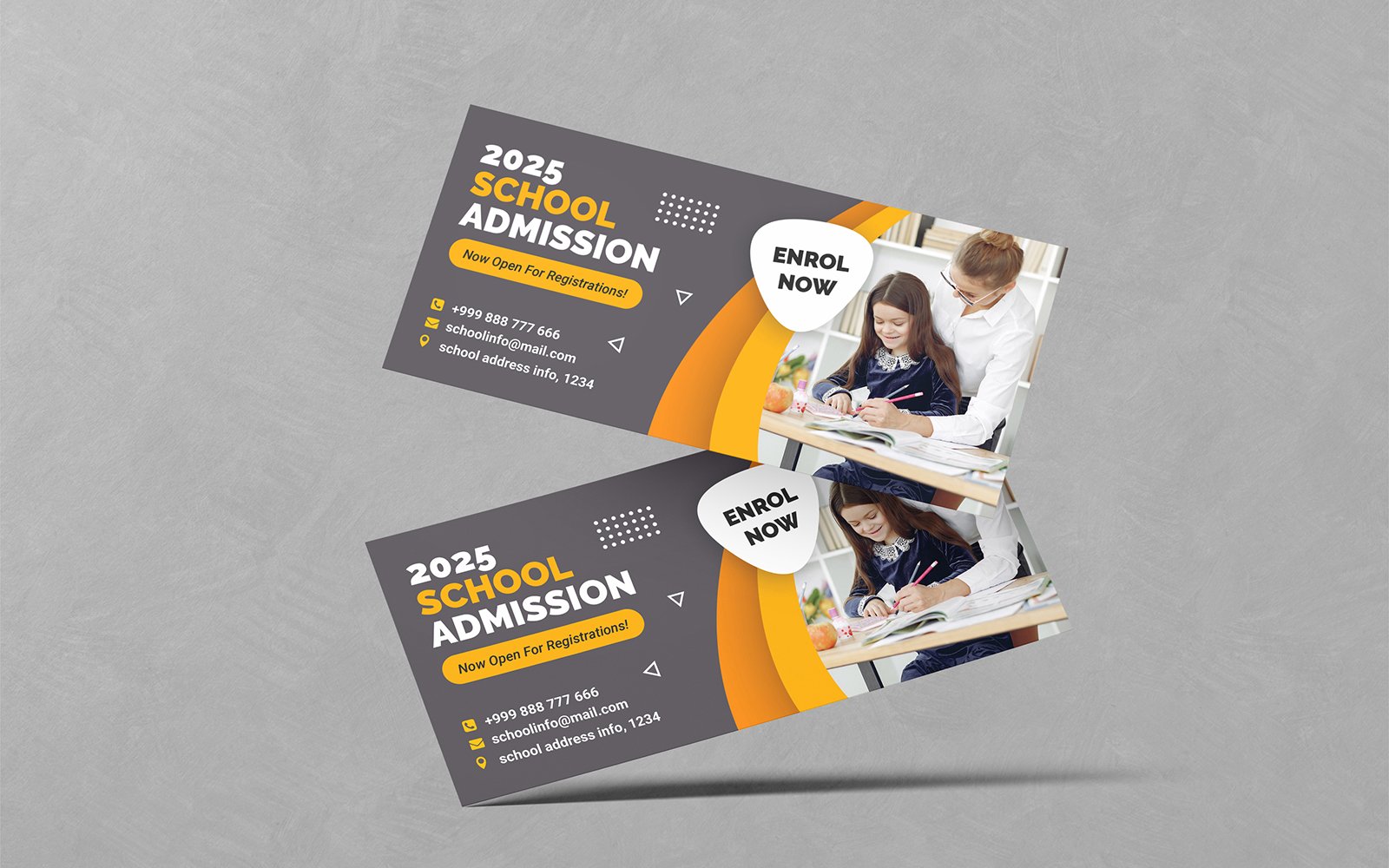 Creative School Admission DL Flyer Design PSD Templates