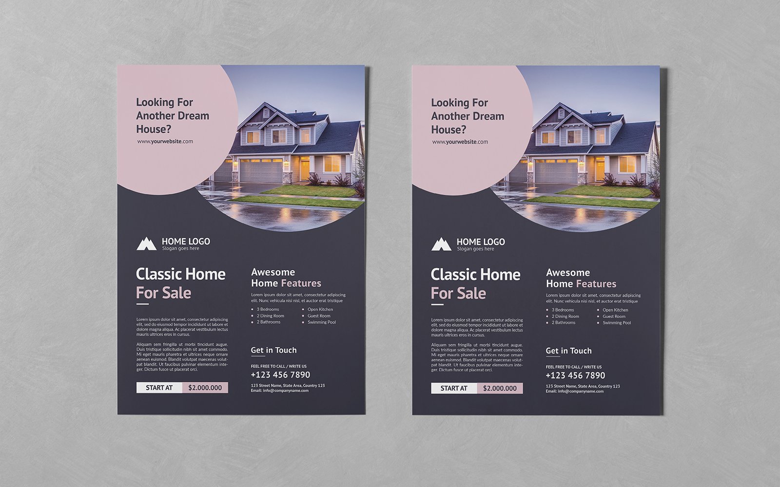 Minimalist Design Real Estate Flyer Templates