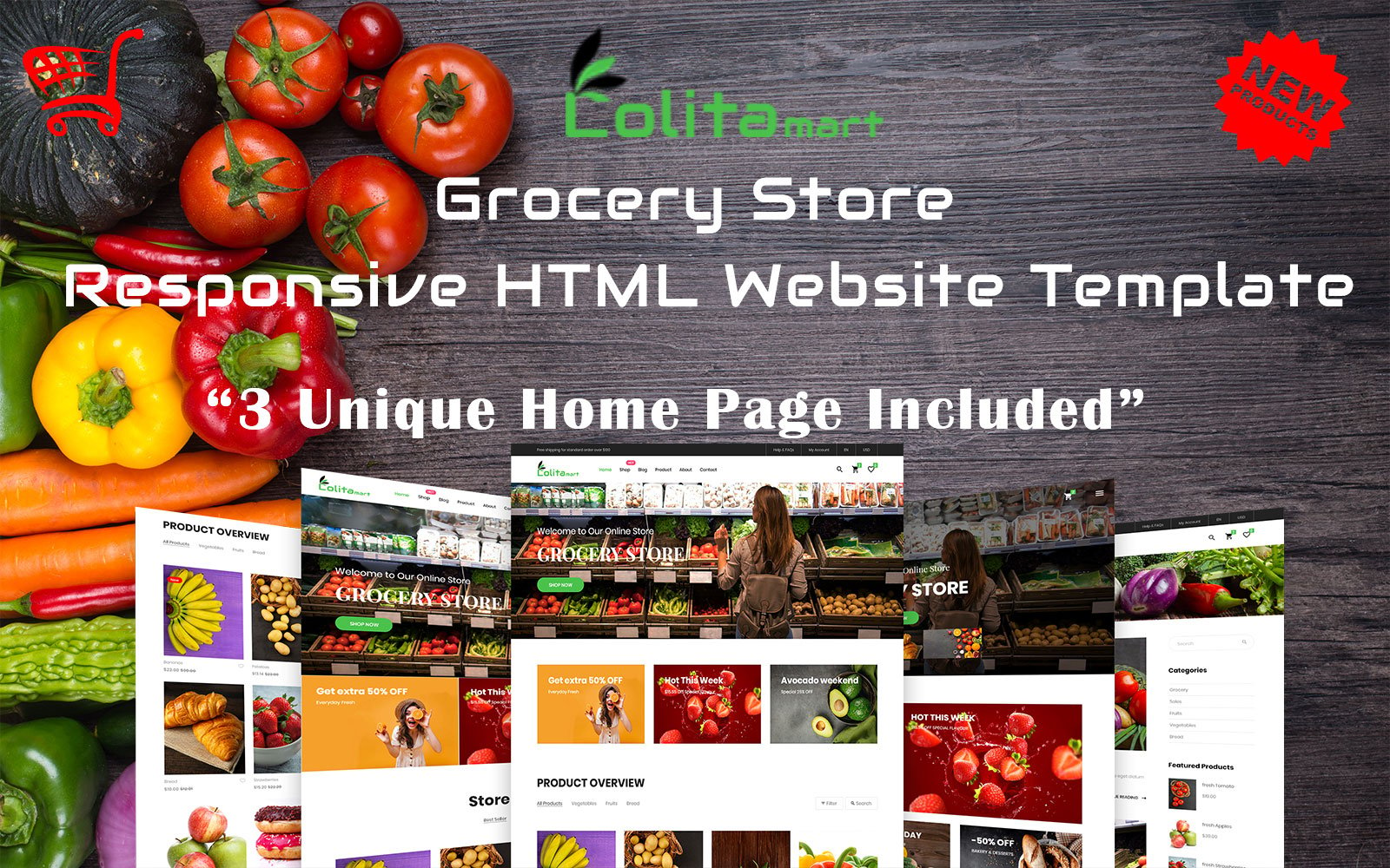 Lolitamart - Grocery Store Responsive HTML Website Template