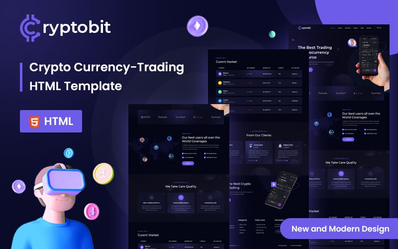 Cryptobit Trading Cryptocurrency HTML5 Template