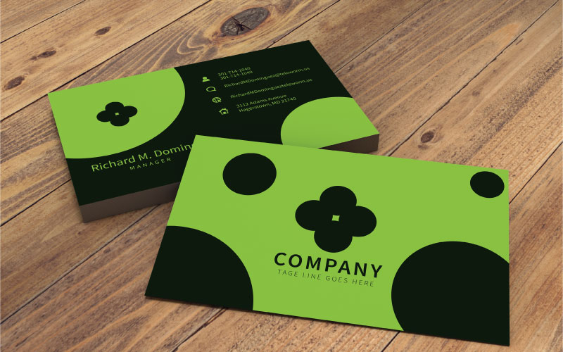 Creative Green Color Business Card