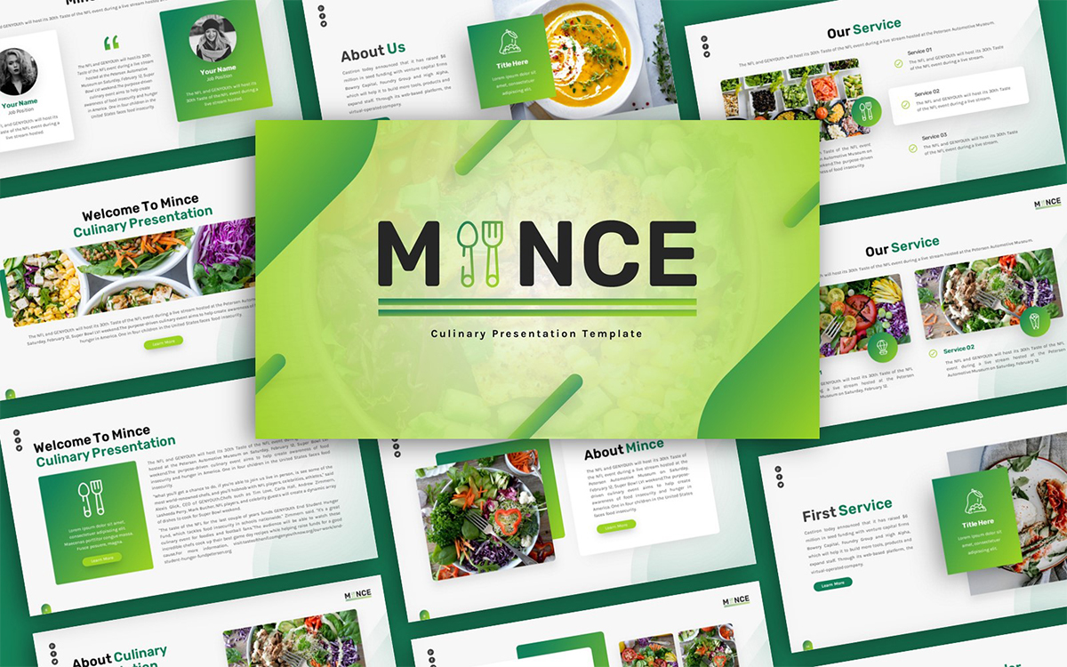 Mince Culinary Multipurpose PowerPoint Presentation Template