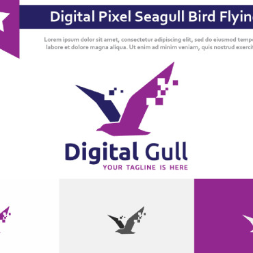 Pixel Seagull Logo Templates 249685