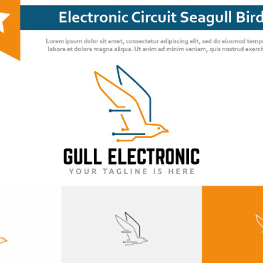 Circuit Seagull Logo Templates 249687