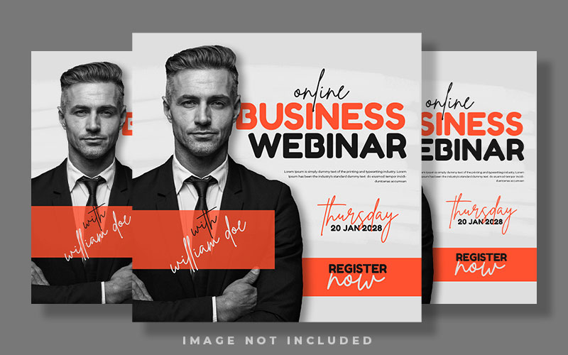 Online Business Webinar Minimalist Social Media Post