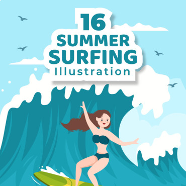 Surfing Surfboard Illustrations Templates 249823