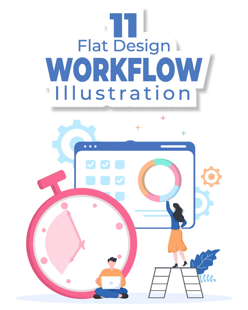 11 Business Workflow Organization Illustration