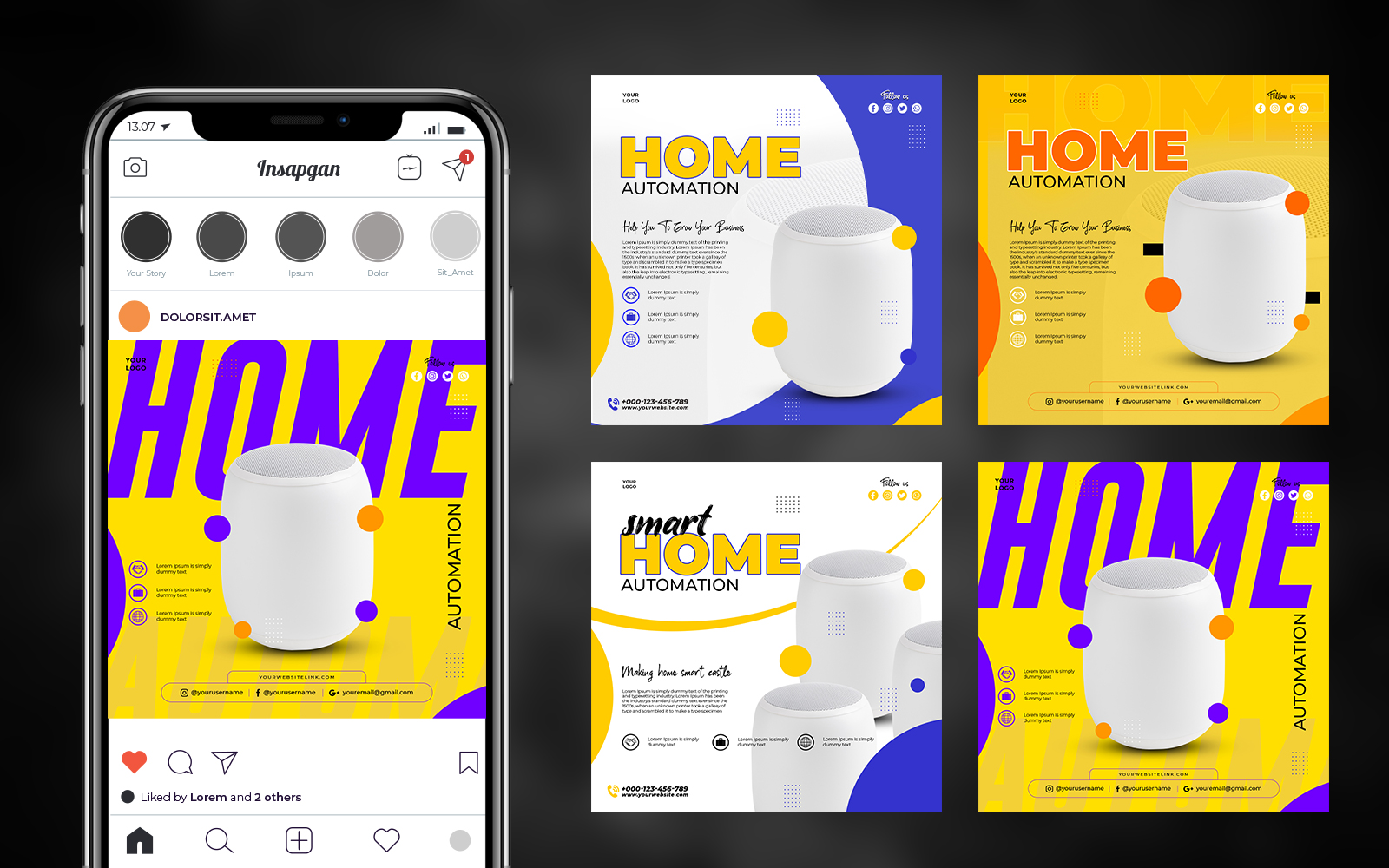 Home Automation Social Media Template Vol-1