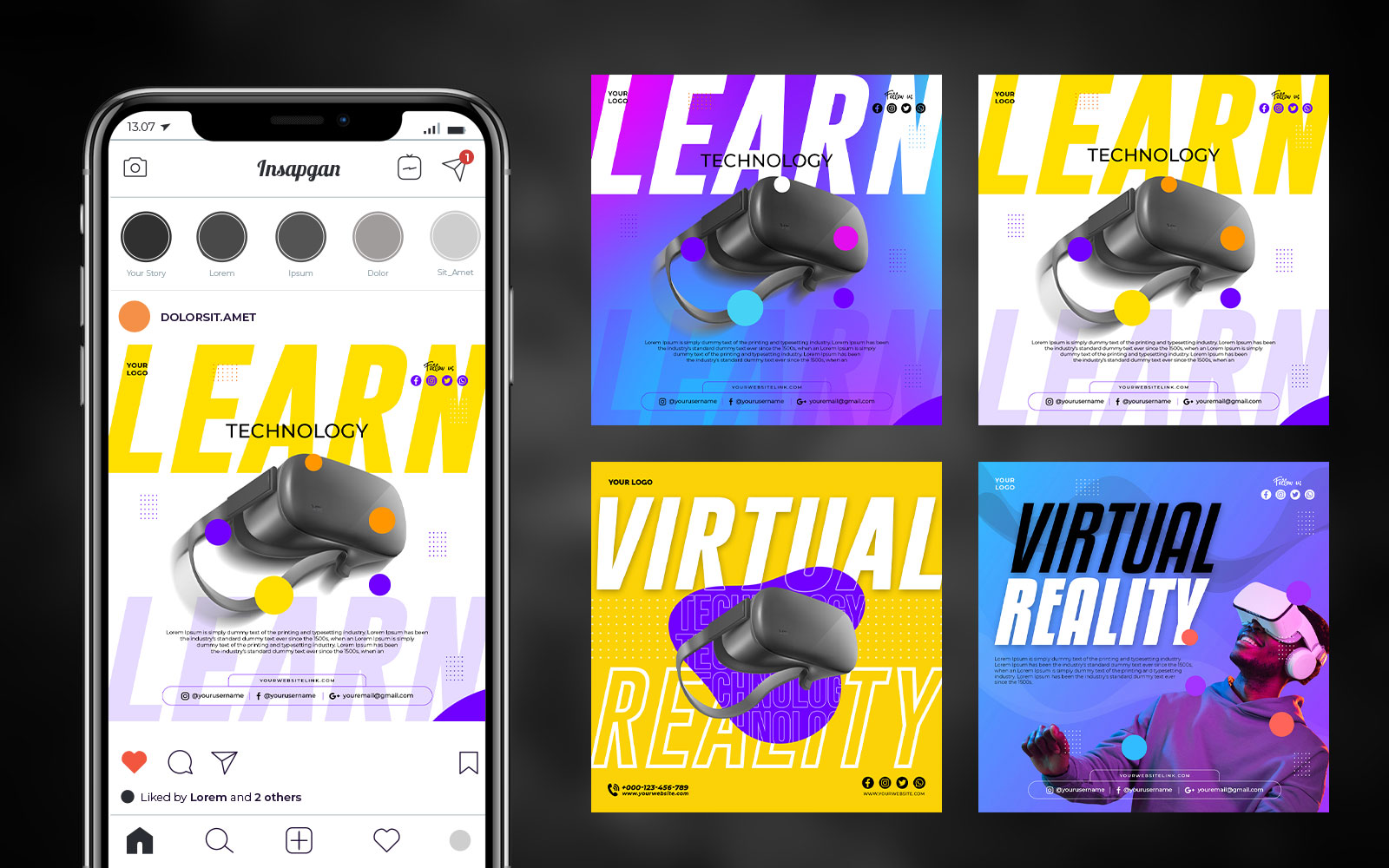 Virtual Reality Social Media Template