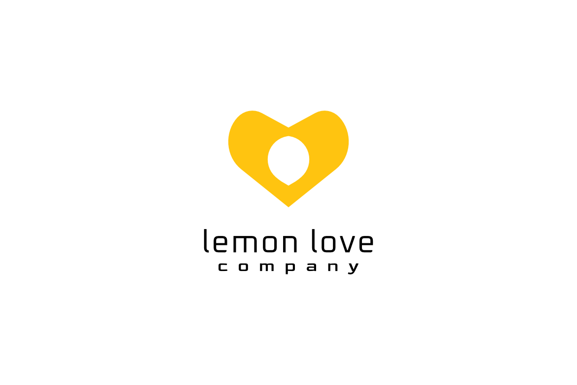 Lemon Love Negative Space Logo