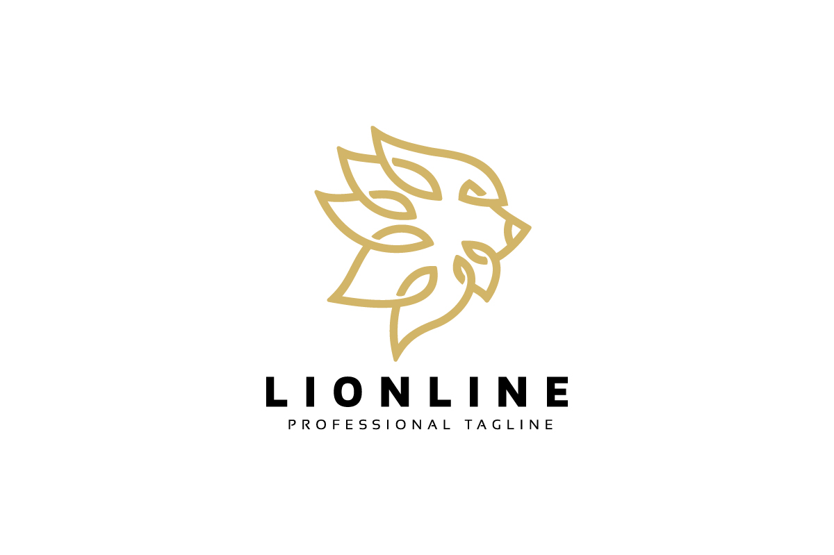 Lion Line Modern Logo Template