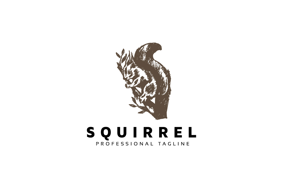 Squirrel Animal Logo Template