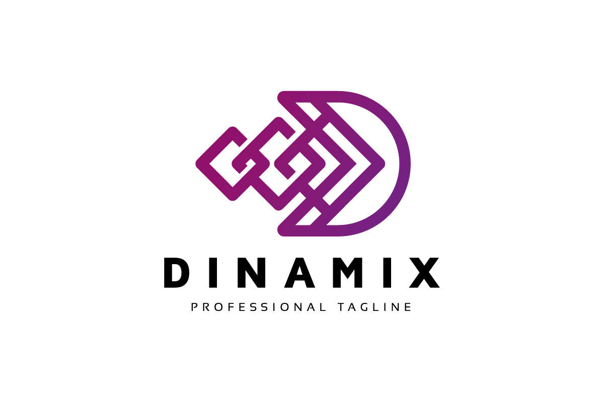 Dinamix D Letter Tech Logo Template