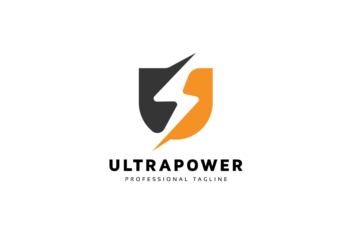 U Letter Power Logo Template