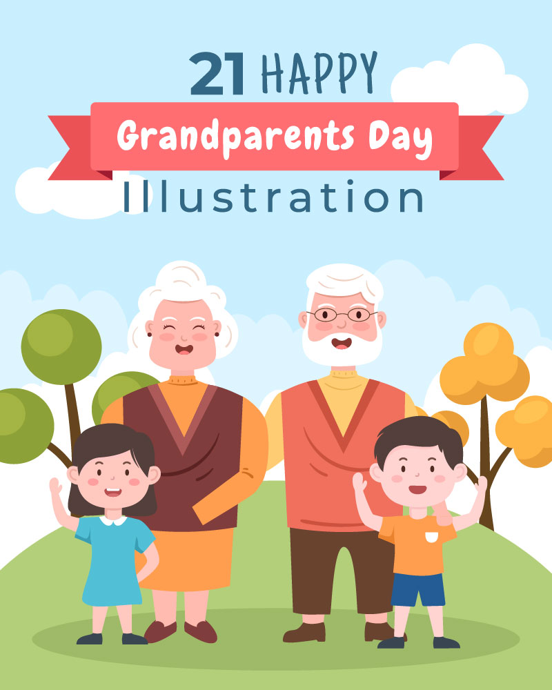 21 Happy Grandparents Day Illustration