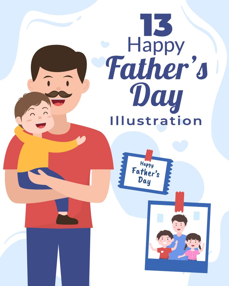 13 Happy Fathers Day Illustration