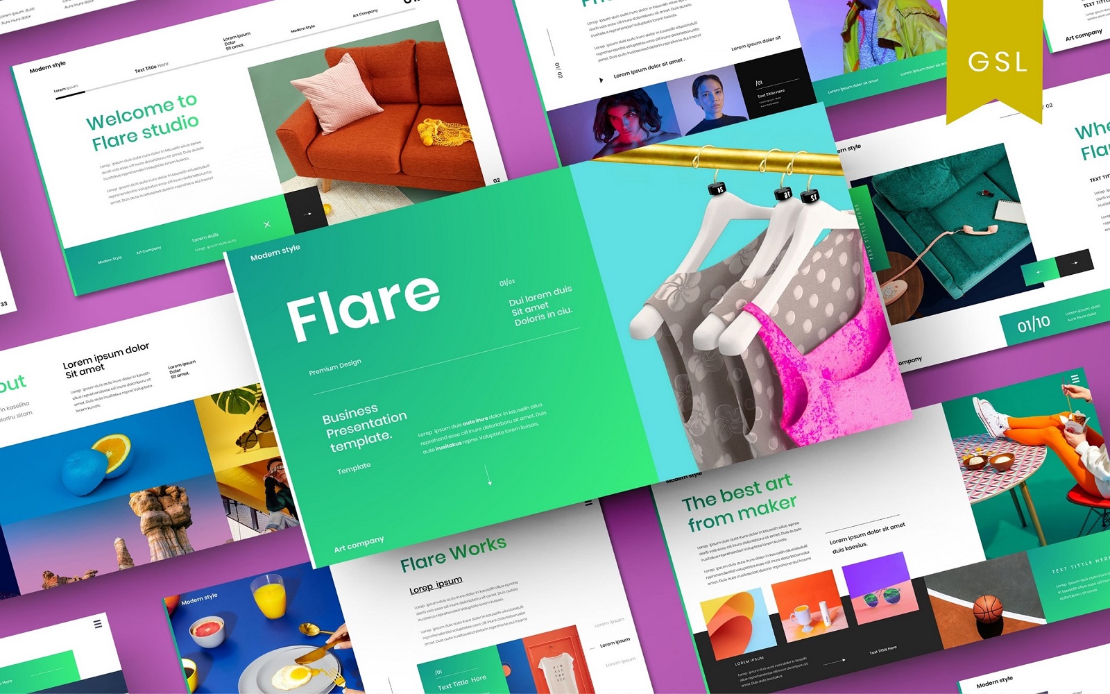 Flare - Business Google Slide Template