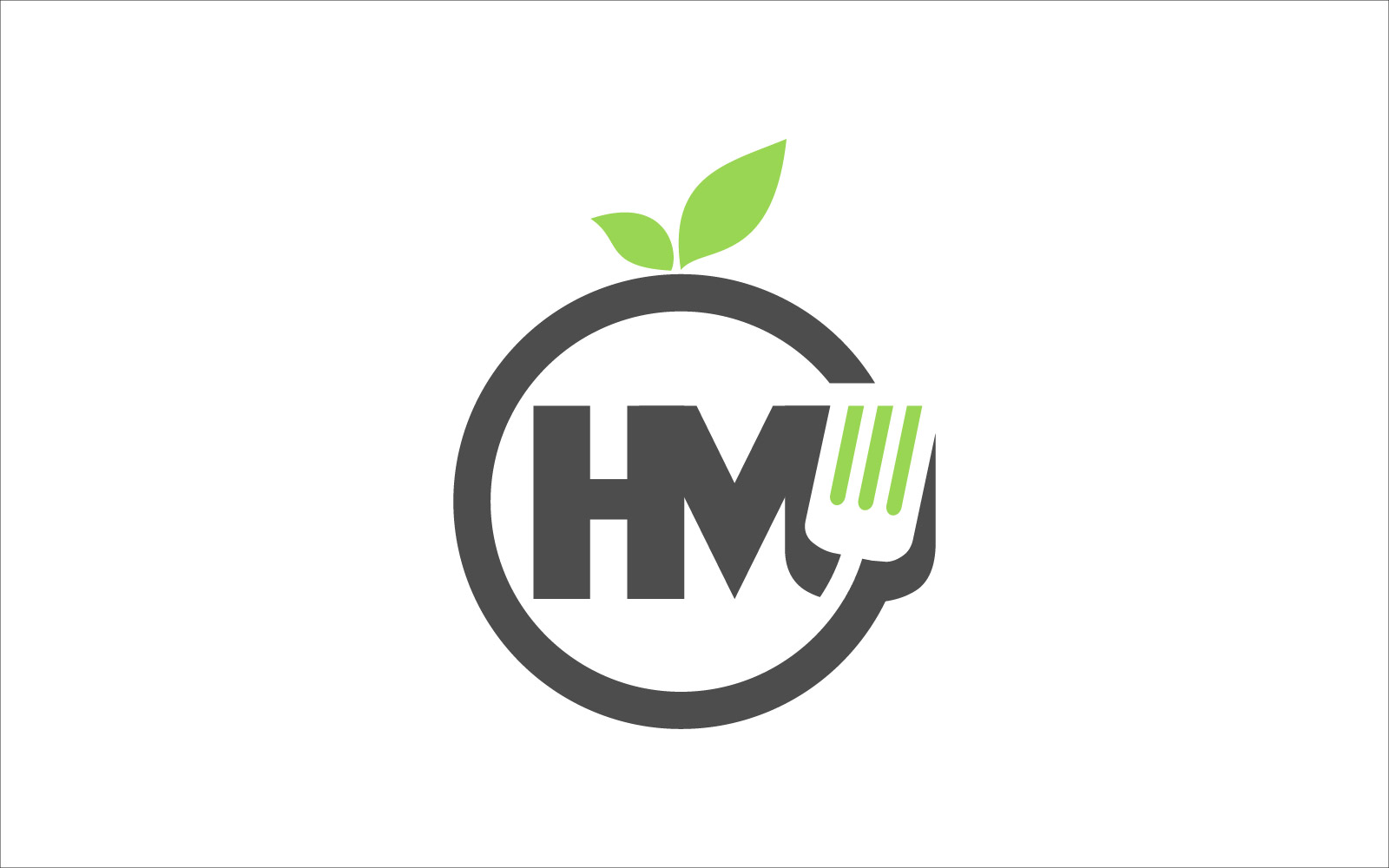 HM healthy food vector logo template