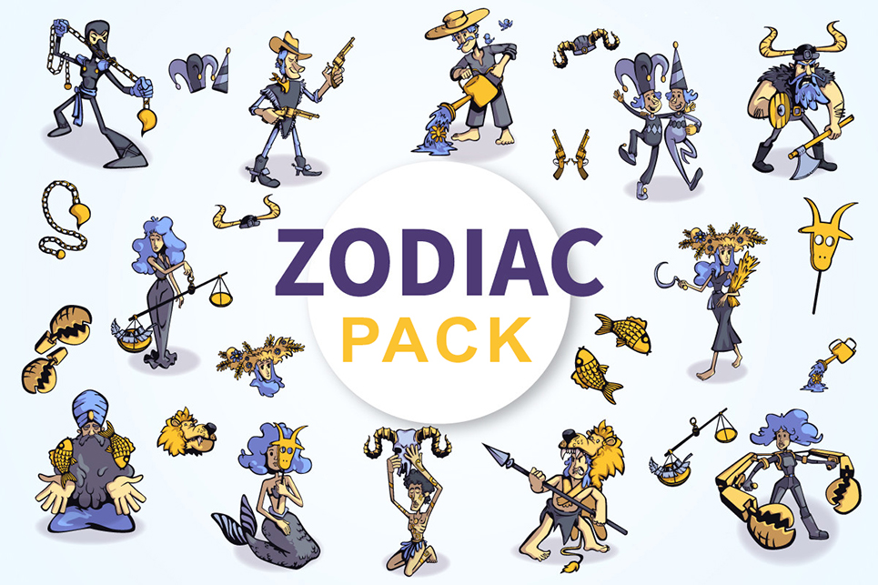 Zodiac Elements Illustrations Pack