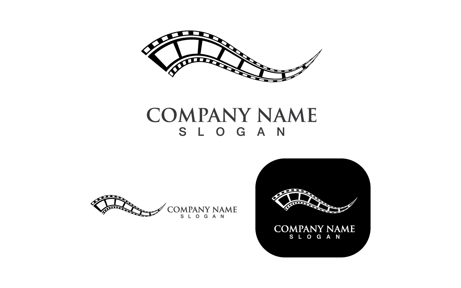 Film Strip Movie Media Logo Element Template V2