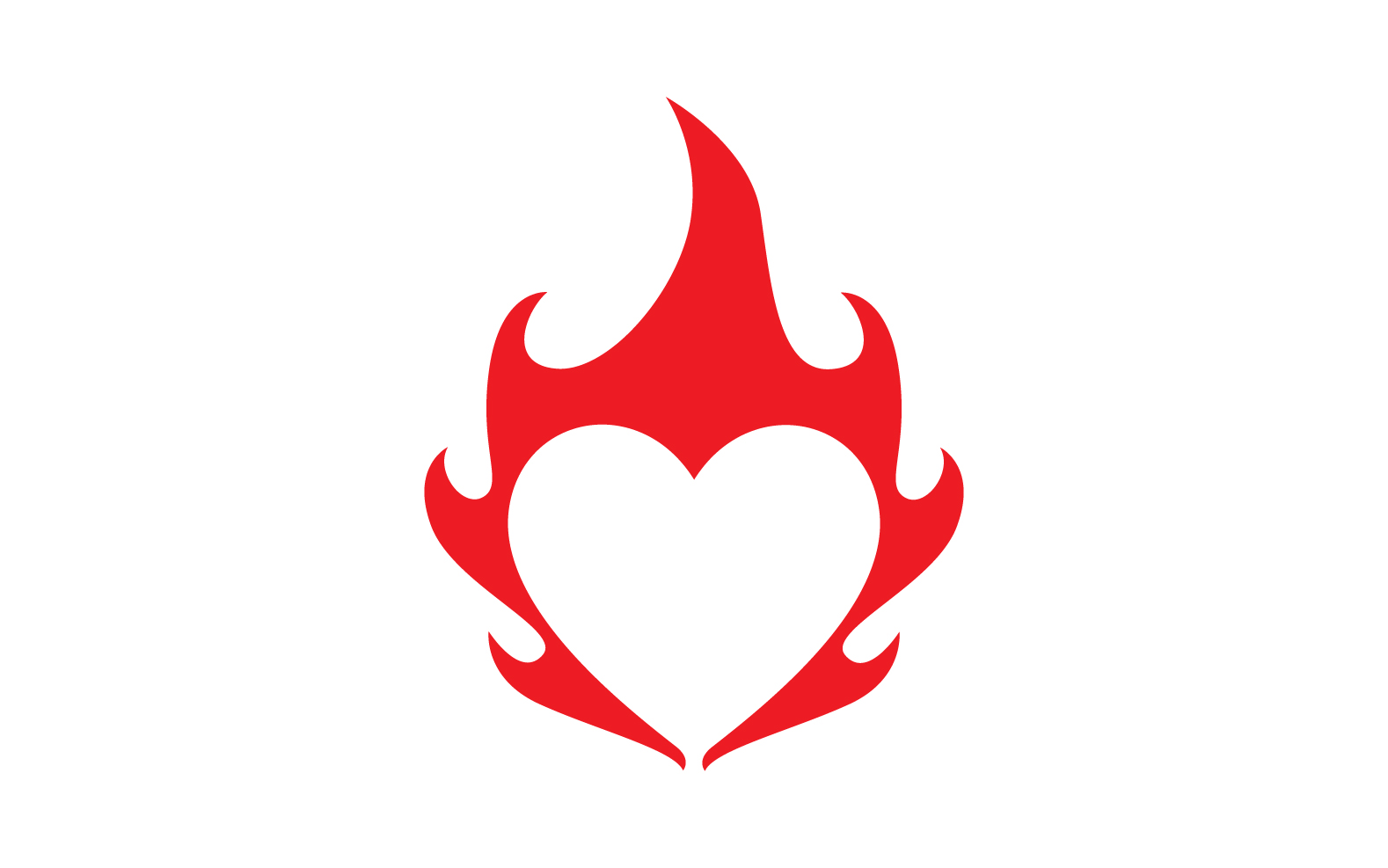 Love Heart Logo Icon Template Vector V10