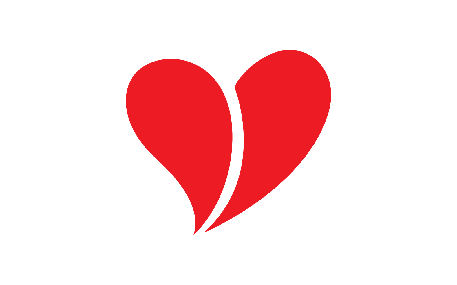 Love Heart Logo Icon Template Vector V11