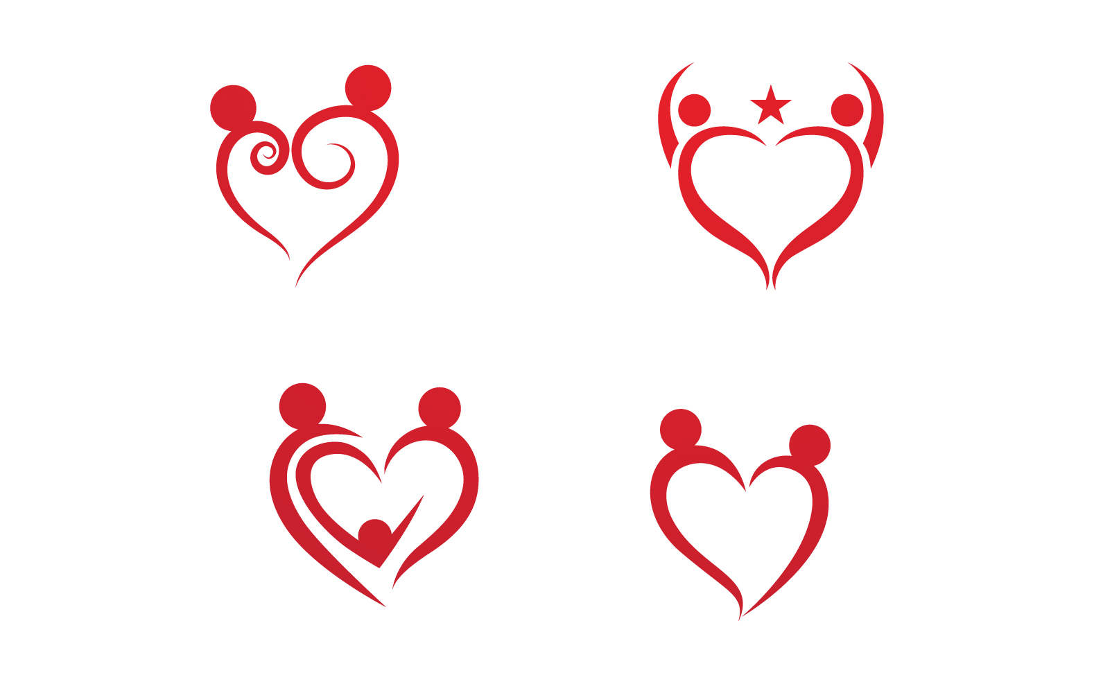 Love Heart Logo Icon Template Vector V20