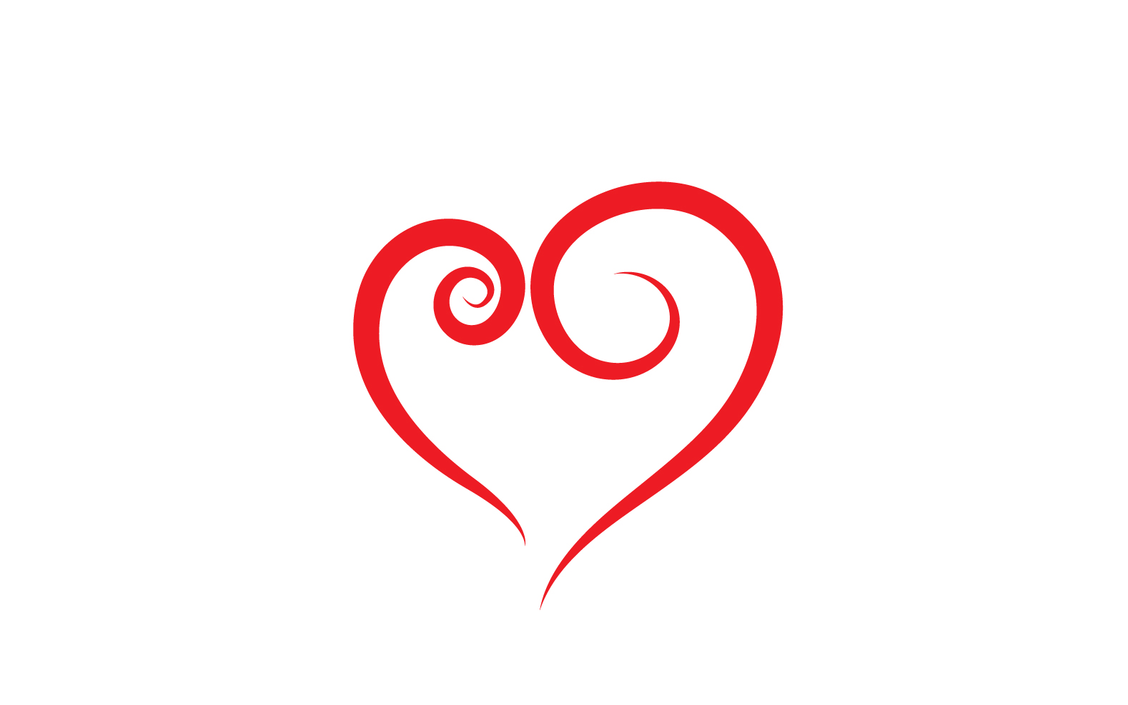 Love Heart Logo Icon Template Vector V23