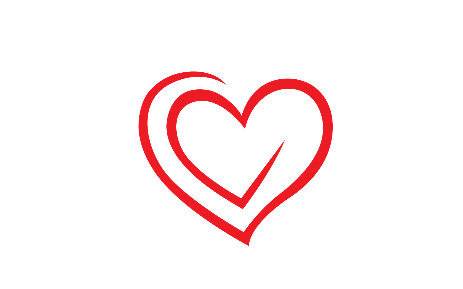 Love Heart Logo Icon Template Vector V32