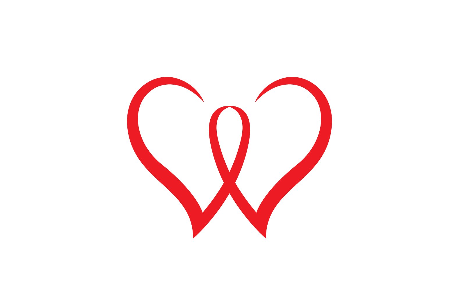 Love Heart Logo Icon Template Vector V37