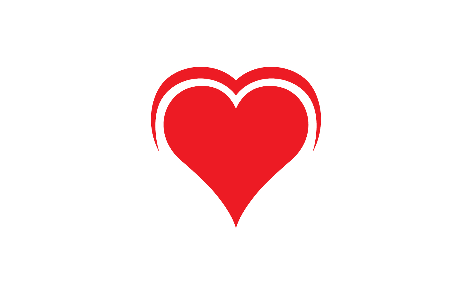 Love Heart Logo Icon Template Vector V45