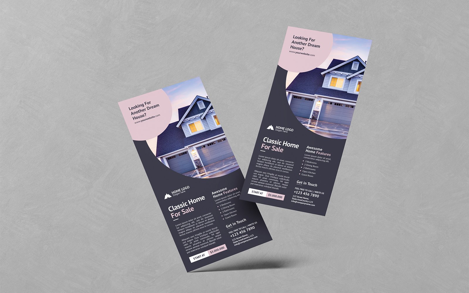 Minimalist Design Real Estate DL Flyer Templates