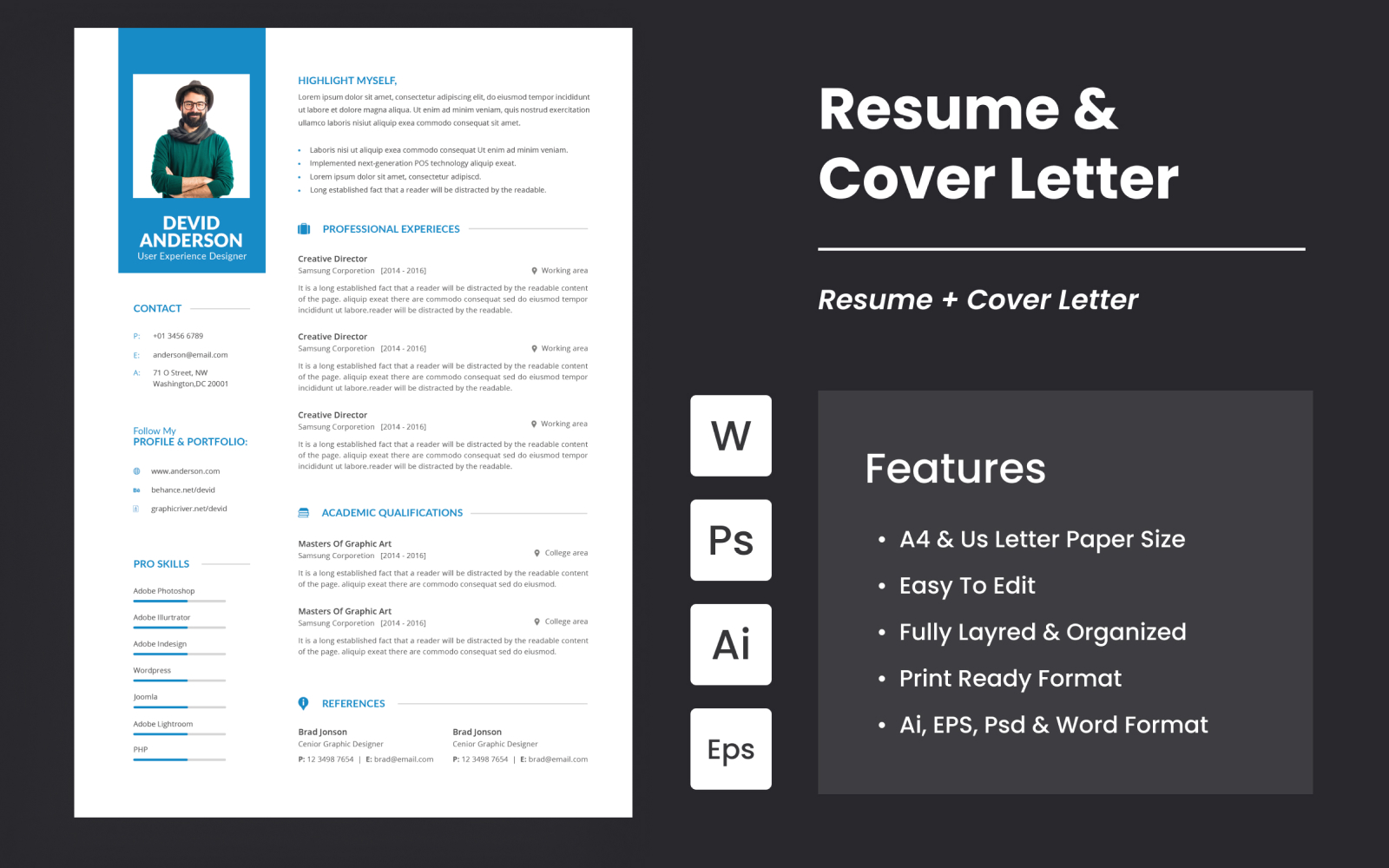 Modern CV And Resume Template