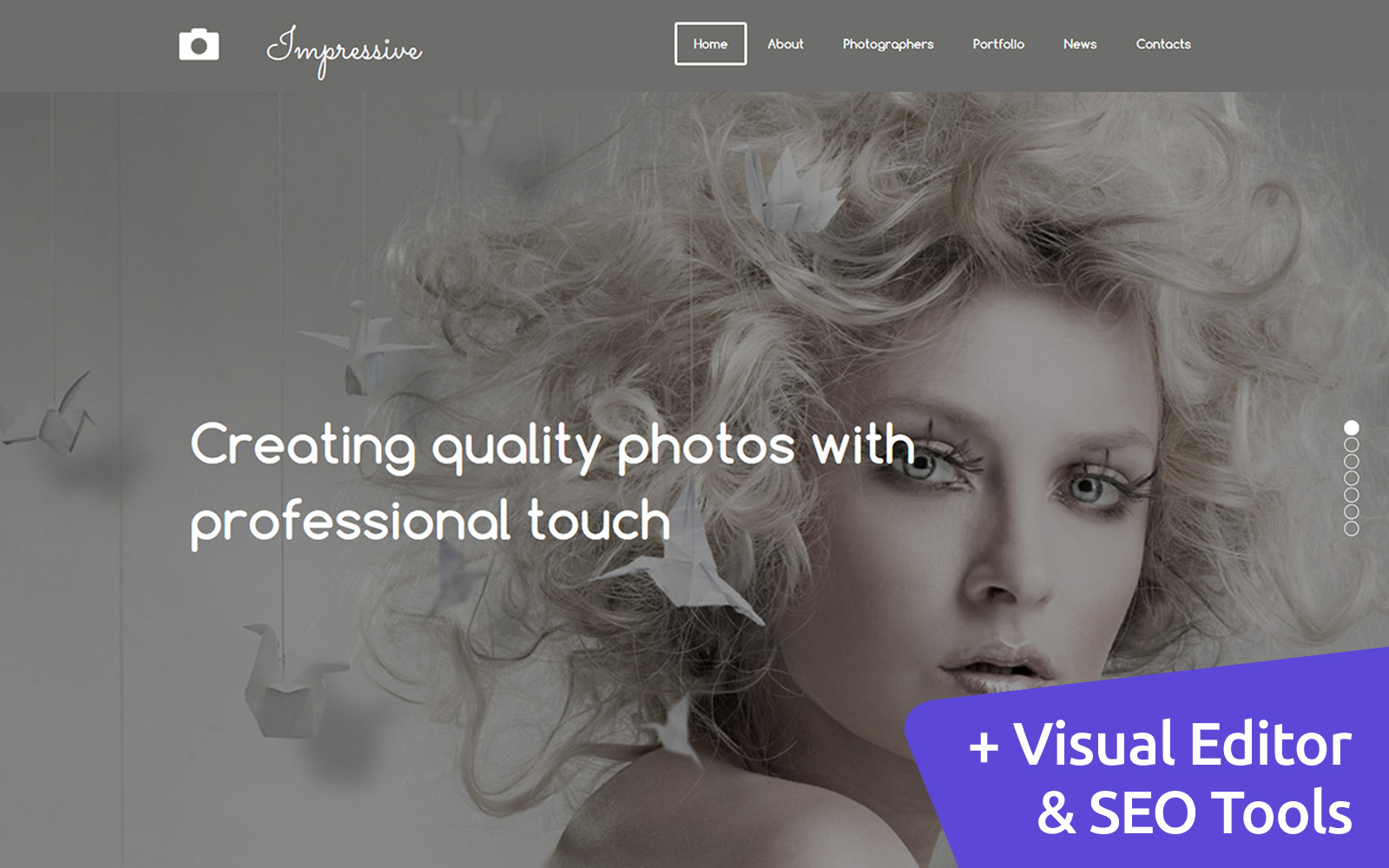 Model Portfolio Photo Gallery Website Powered by MotoCMS 3 Website Builder