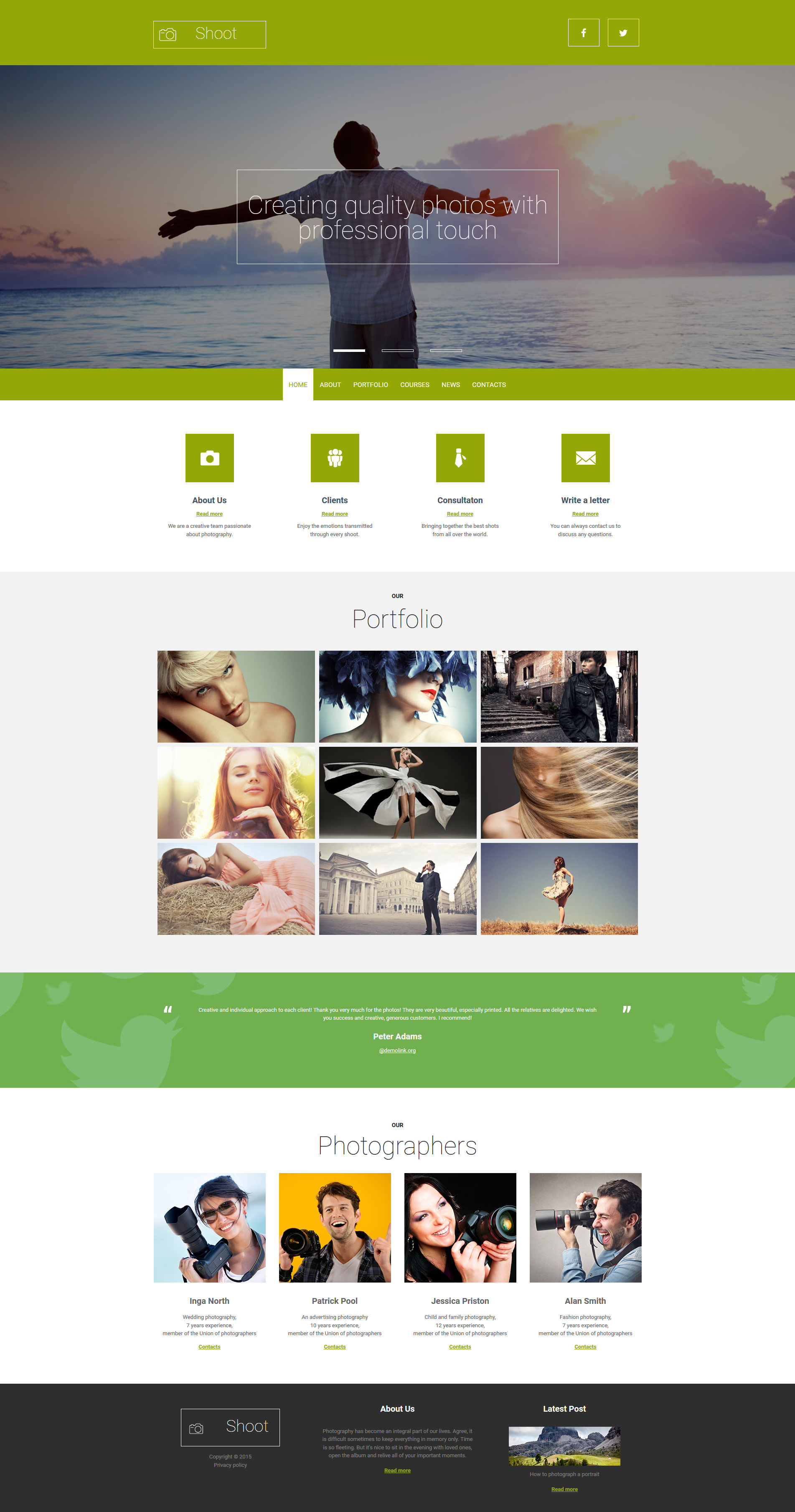 Photo Portfolio Website Powered by MotoCMS 3 Website Builder