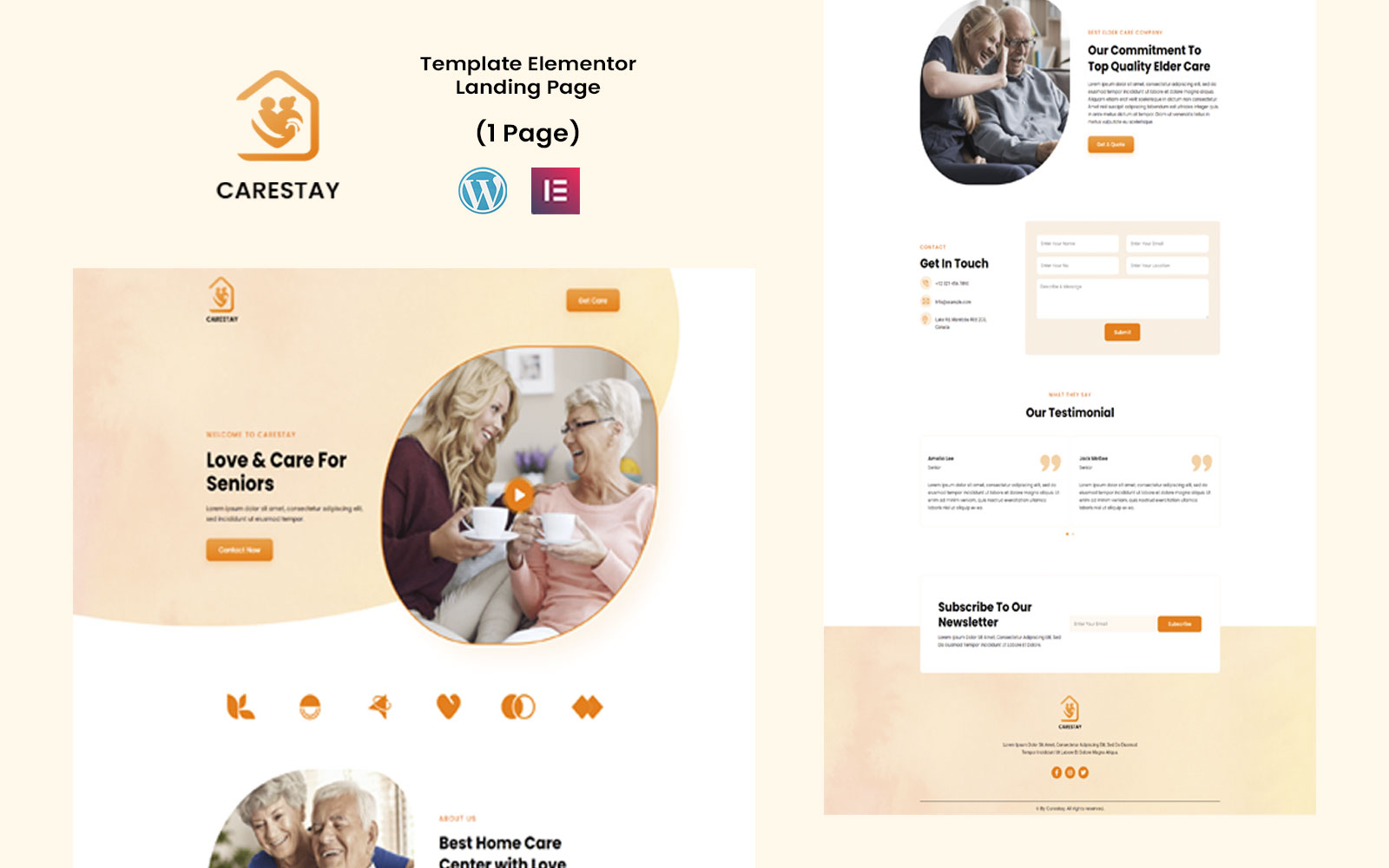 Carestay - Home Care Services Elementor Template