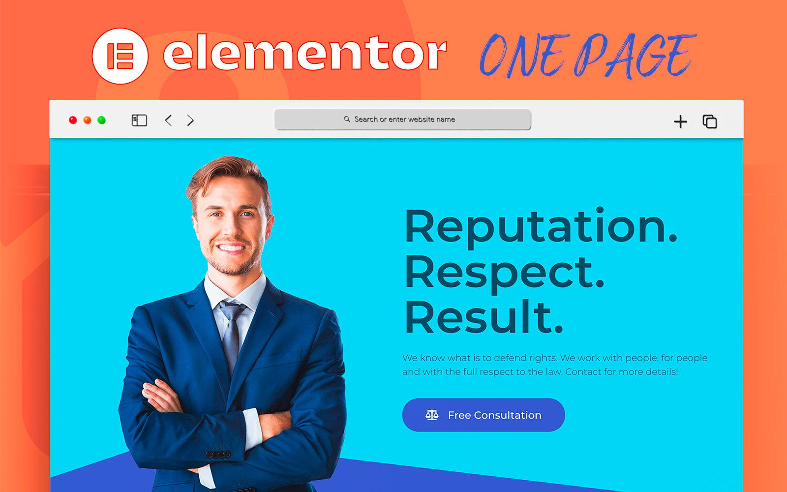 Lawyer Pro Elementor Landing Page Template