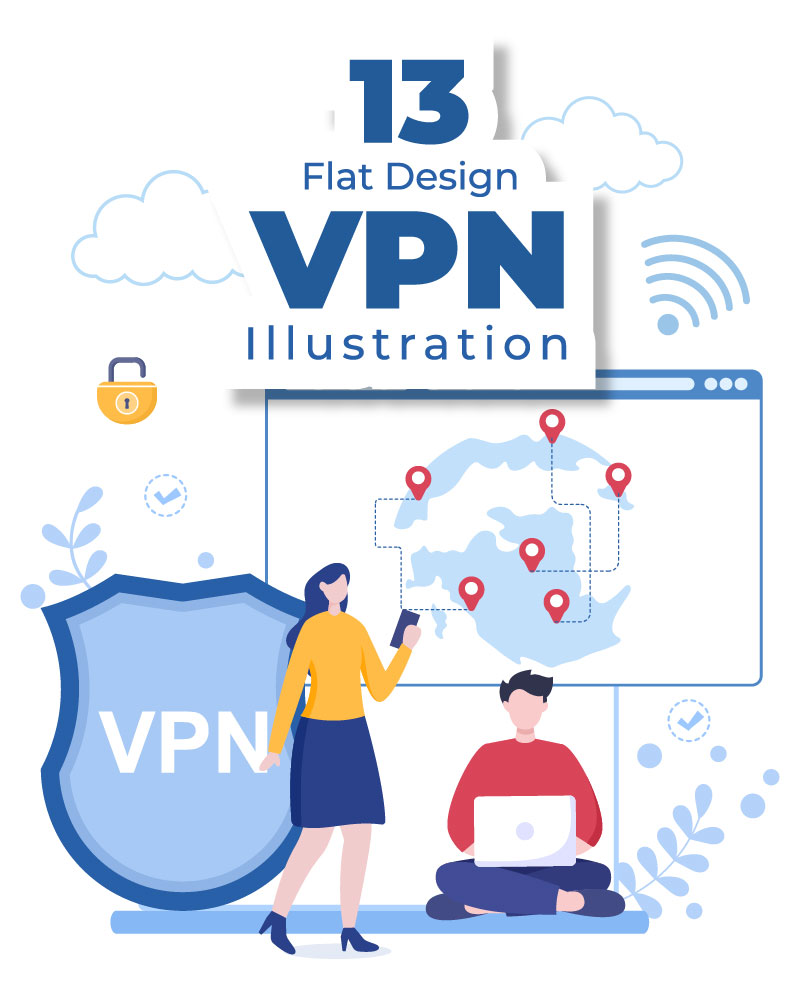 13 VPN or Virtual Private Network Service Illustration