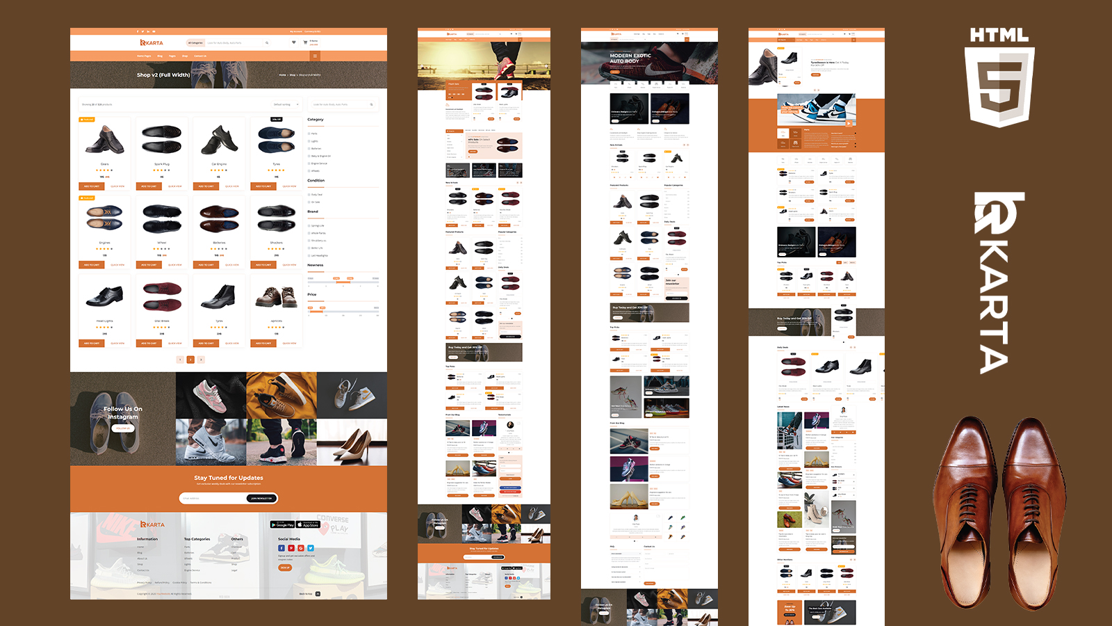 karta Men's Shoes Bazar HTML5 Ecommerce Website Template