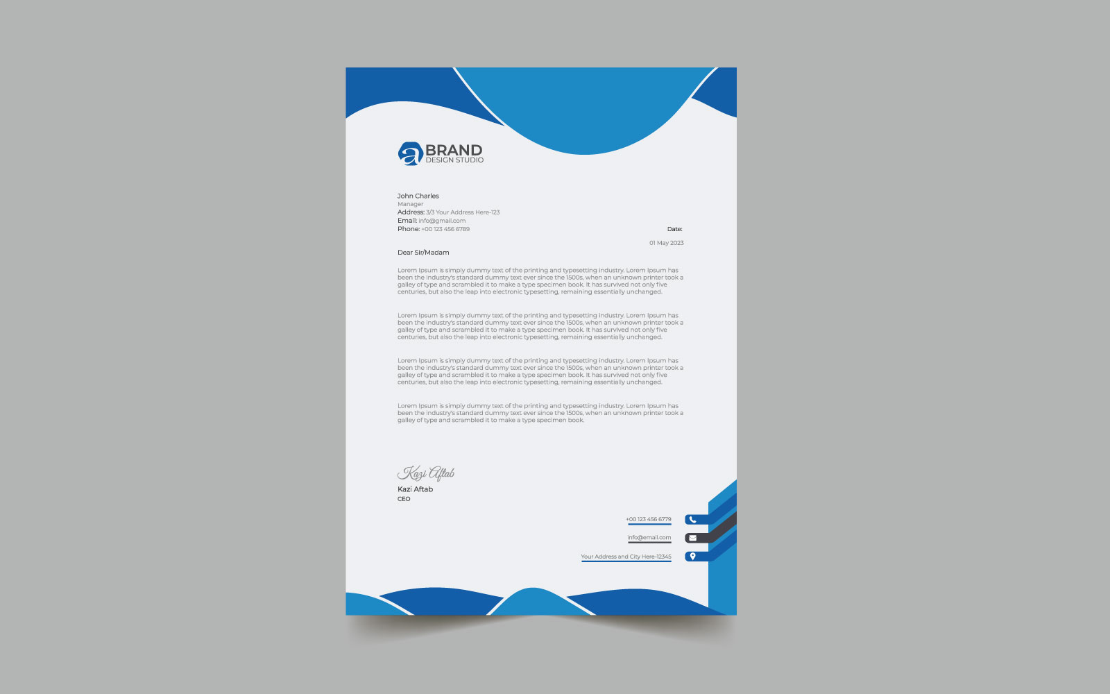Modern Letterhead pad Template Design Nice to see one
