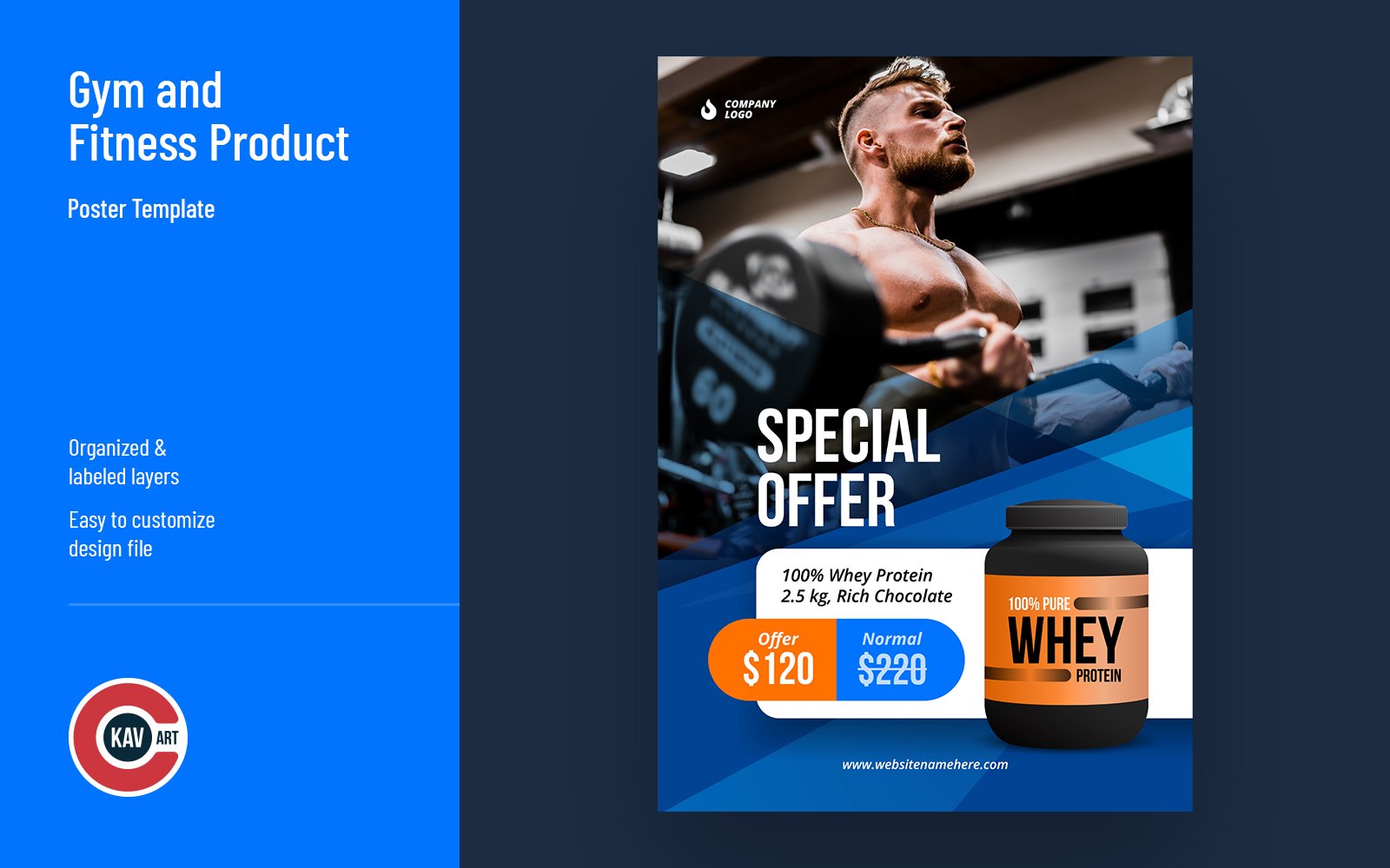 Gym & Fitness Product Poster Template