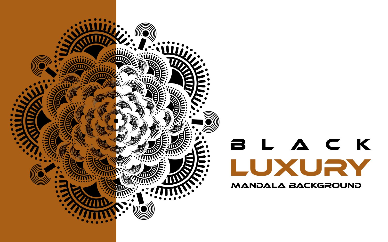 Black Luxury Mandala Background Template