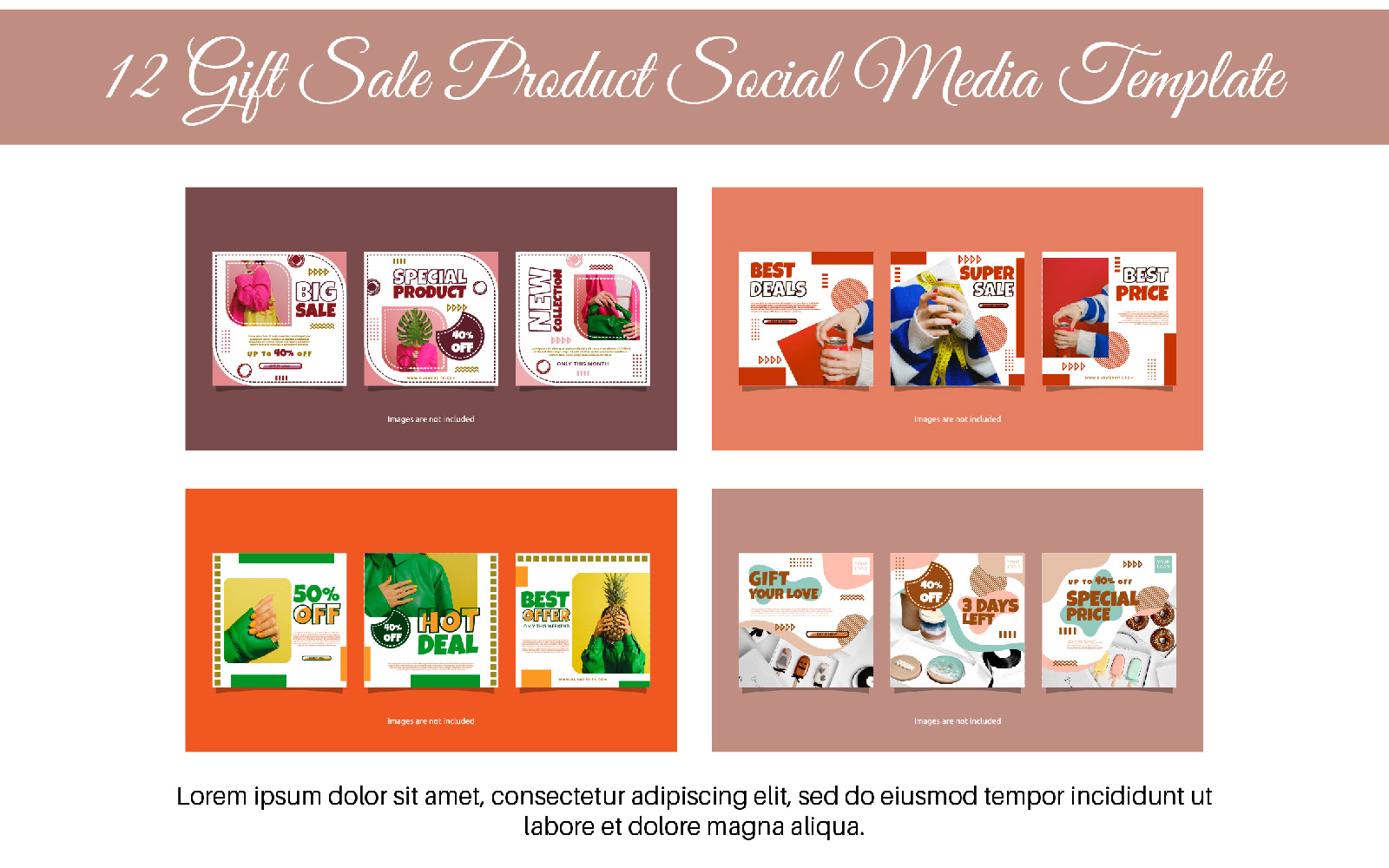 12 Gift Sale Product Social Media Template