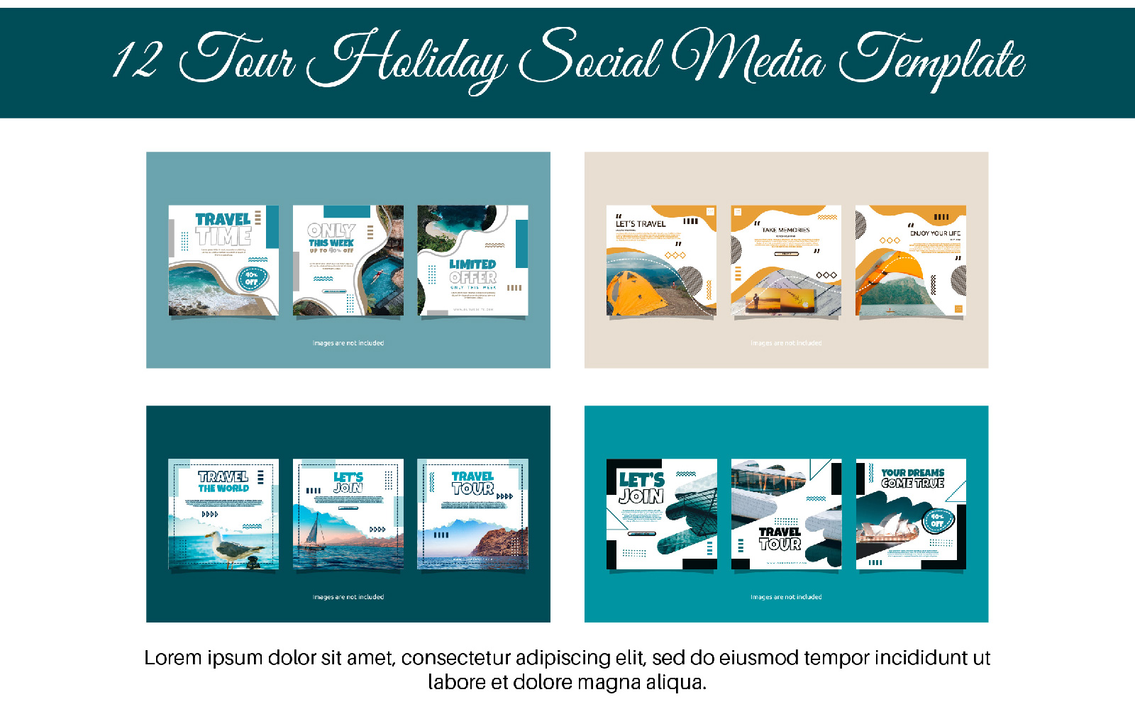 12 Tour Holiday Social Media Template